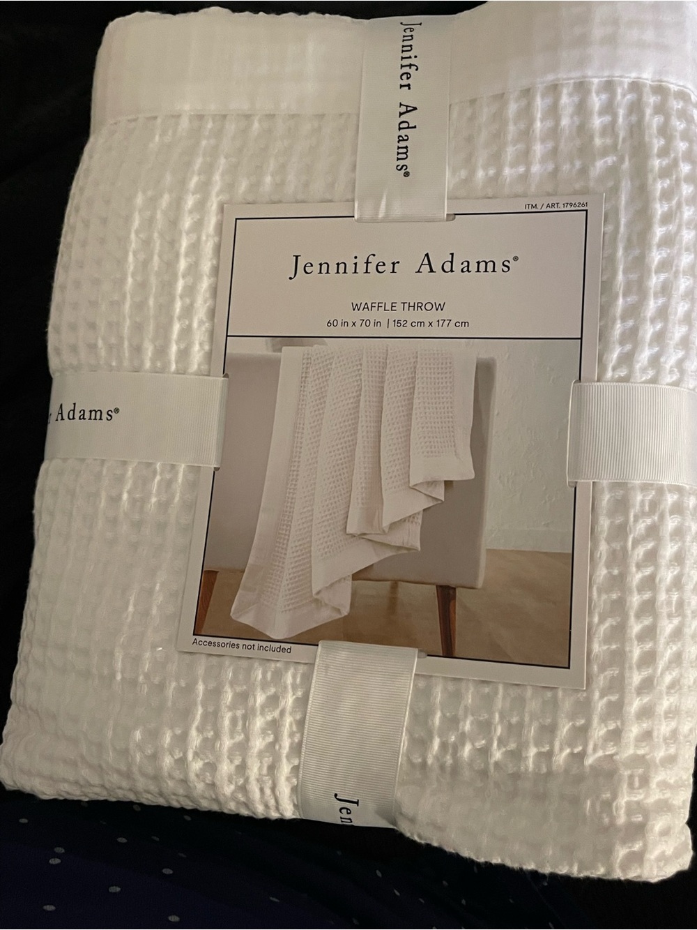 White Waffle Throw Blanket NWT